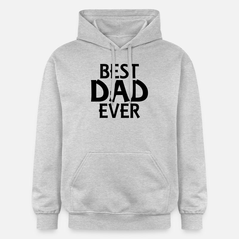 Best dad ever - Sweat à capuche Softstyle® Gildan Unisexe - gris clair chiné