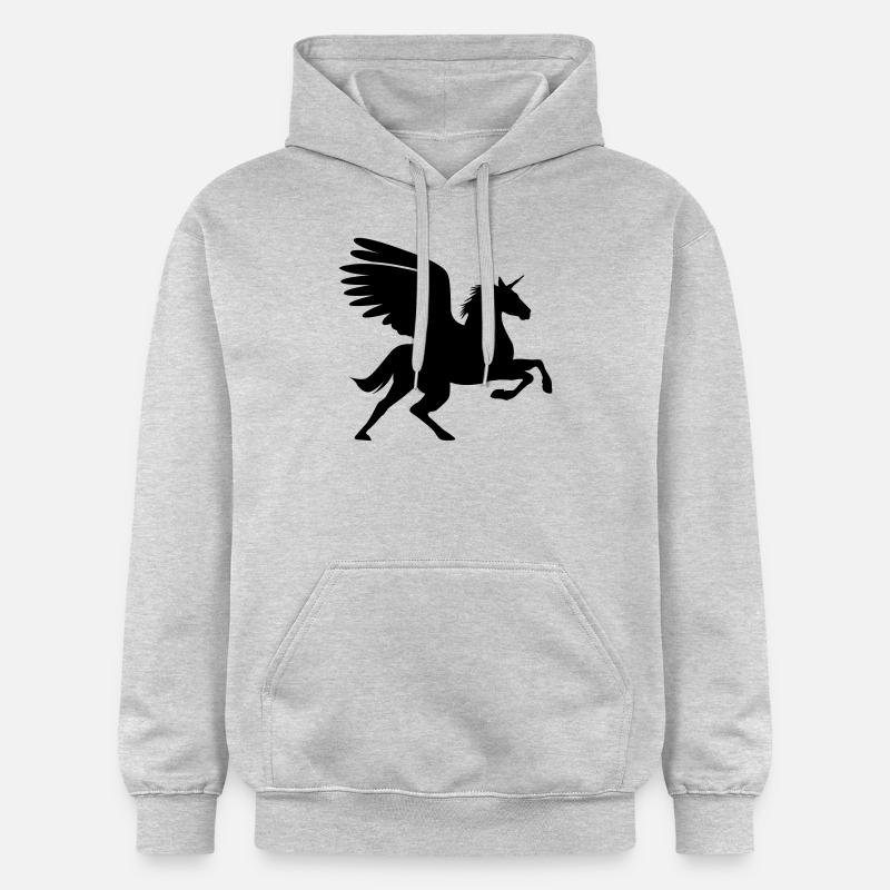 Pégase - Sweat à capuche Softstyle® Gildan Unisexe - gris clair chiné