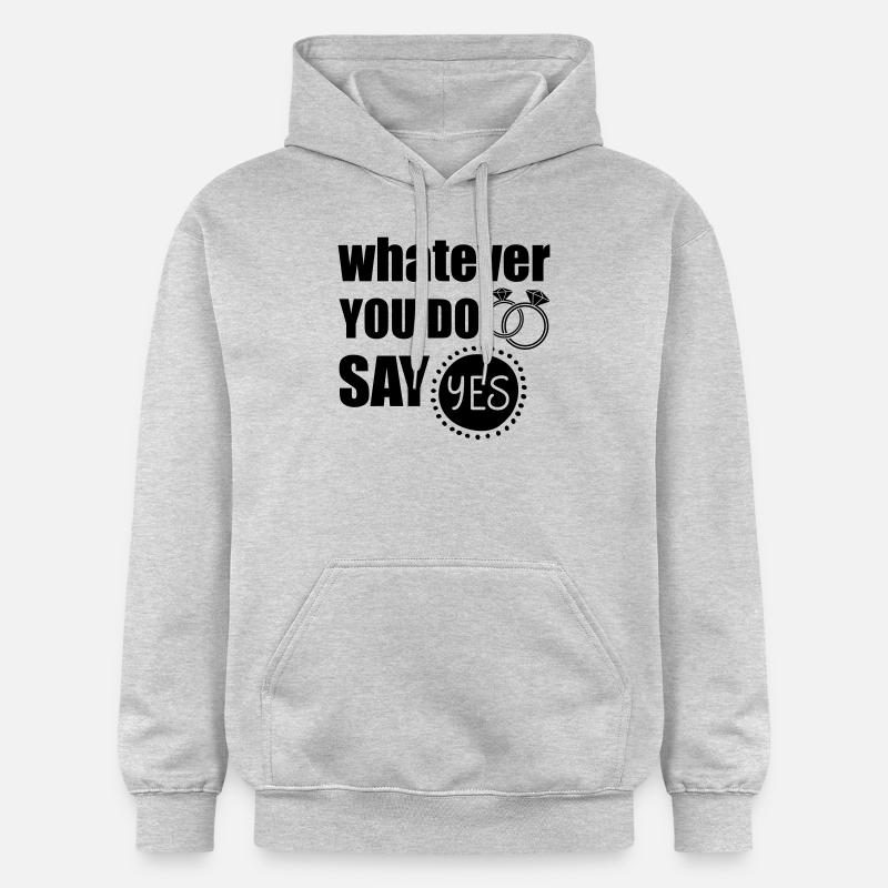 Demande en mariage - Sweat à capuche Softstyle® Gildan Unisexe - gris clair chiné