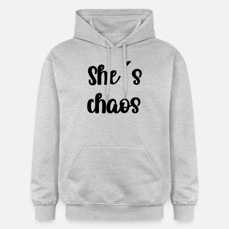 Elle s ́chaos - Sweat à capuche Softstyle® Gildan Unisexe - gris clair chiné