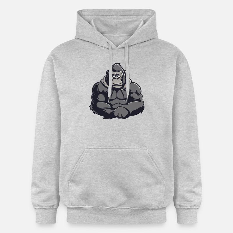 Bande dessinée Gorille - Sweat à capuche Softstyle® Gildan Unisexe - gris clair chiné