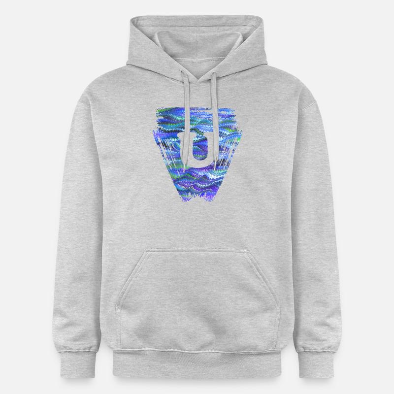 Triangle E 103 U - Sweat à capuche Softstyle® Gildan Unisexe - gris clair chiné