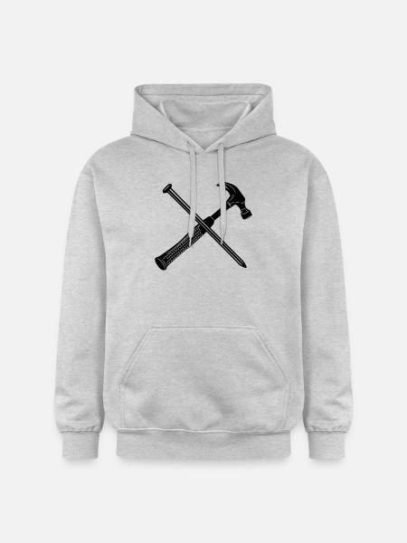 Marteau et clou - Sweat à capuche Softstyle® Gildan Unisexe - gris clair chiné