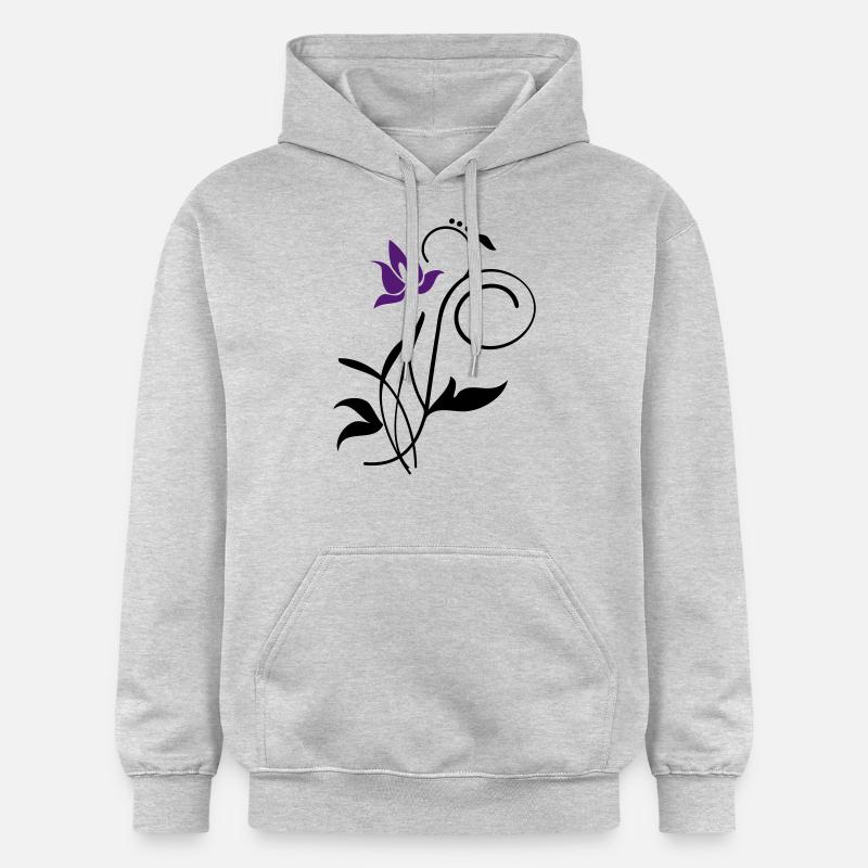 Orchidee / orchid (2c) - Sweat à capuche Softstyle® Gildan Unisexe - gris clair chiné