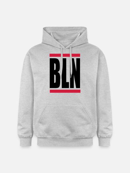 BLN Berlin - Gildan Unisex Softstyle® Midweight Hoodie - Hellgrau meliert
