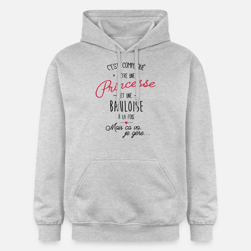 princesse et Bauloise - Sweat à capuche Softstyle® Gildan Unisexe - gris clair chiné