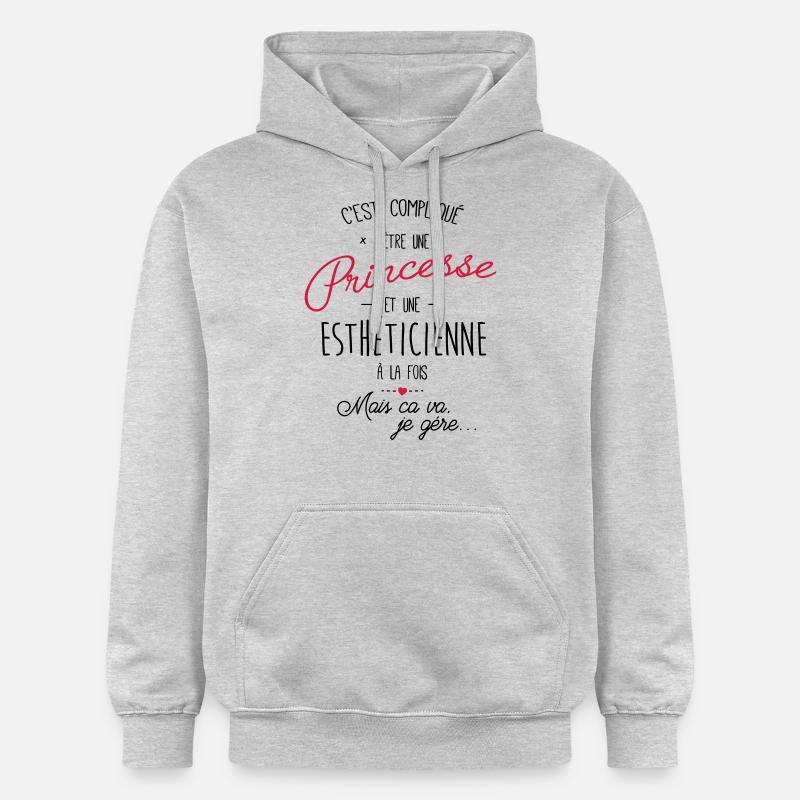 princesse et esthéticienn - Sweat à capuche Softstyle® Gildan Unisexe - gris clair chiné