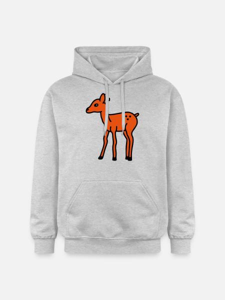 Reh scheu - V2 - Gildan Unisex Softstyle® Midweight Hoodie - Hellgrau meliert