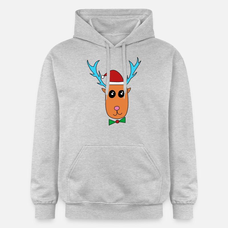 Les rennes fêtent Noël - Sweat à capuche Softstyle® Gildan Unisexe - gris clair chiné