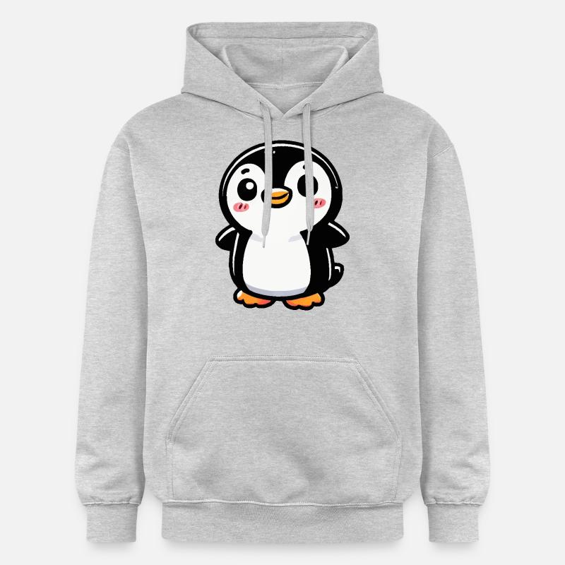 Bande dessinée Pingouin - Sweat à capuche Softstyle® Gildan Unisexe - gris clair chiné