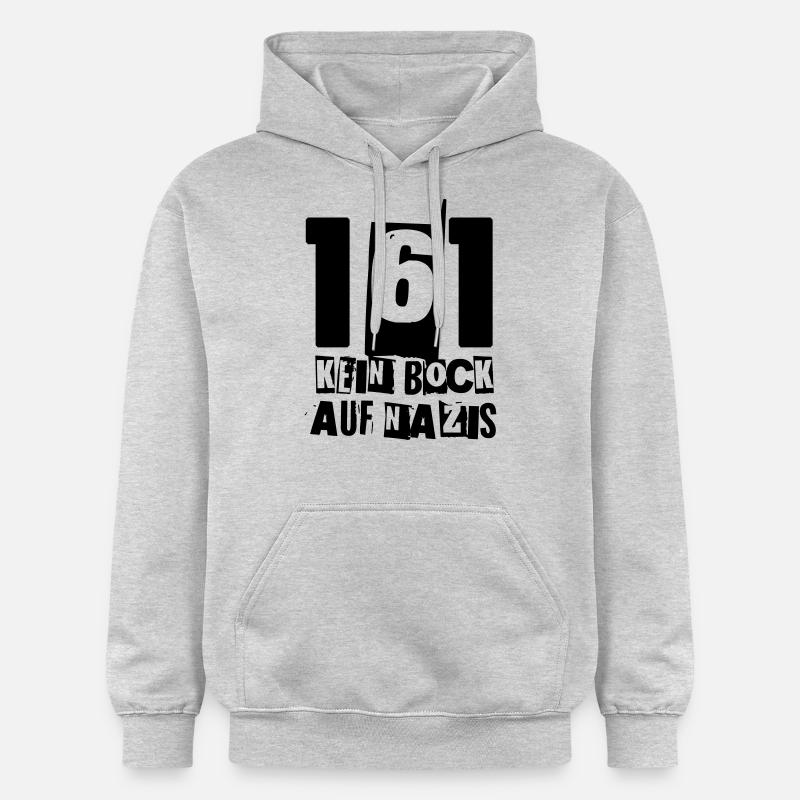 161 AUCUN DÉSIR DE NAZ - Sweat à capuche Softstyle® Gildan Unisexe - gris clair chiné
