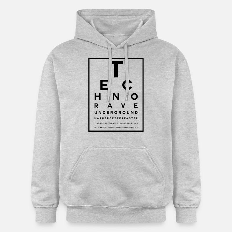 Techno Visual Test - Sweat à capuche Softstyle® Gildan Unisexe - gris clair chiné