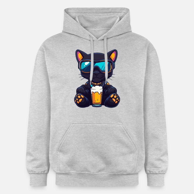 Bière de ski Panther - Sweat à capuche Softstyle® Gildan Unisexe - gris clair chiné
