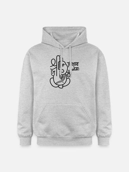 Ganesha Elephant No.05_1c - Gildan Unisex Softstyle® Midweight Hoodie - light heather grey