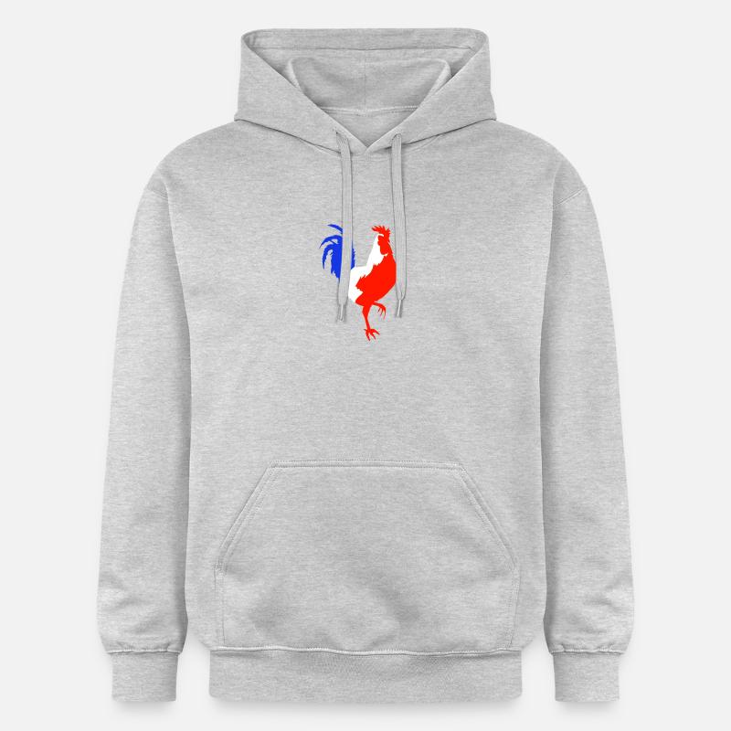 coq bleu blanc rouge - Sweat à capuche Softstyle® Gildan Unisexe - gris clair chiné