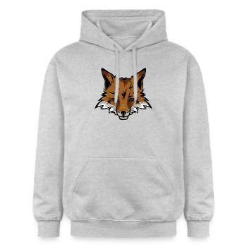 fox - Gildan Unisex Softstyle® Midweight Hoodie - Hellgrau meliert - Vorne - Liana (172cm) & Jaron (178cm)