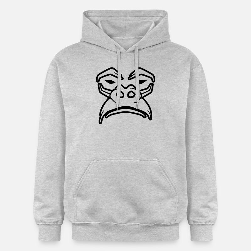 Grumpy Gorilla - Sweat à capuche Softstyle® Gildan Unisexe - gris clair chiné