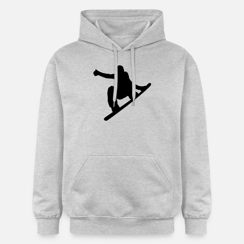 Snowboard - Sweat à capuche Softstyle® Gildan Unisexe - gris clair chiné