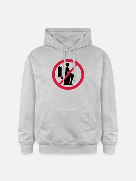 No Sitzpinkler - Gildan Unisex Softstyle® Midweight Hoodie - Hellgrau meliert