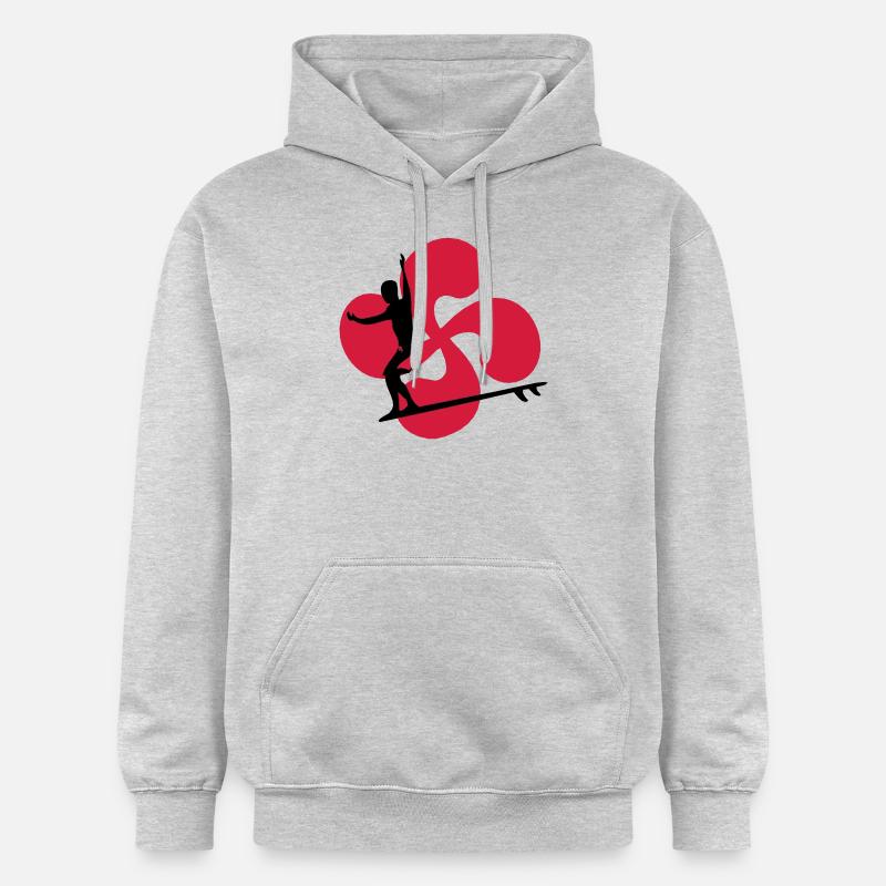 Surf basque - Sweat à capuche Softstyle® Gildan Unisexe - gris clair chiné