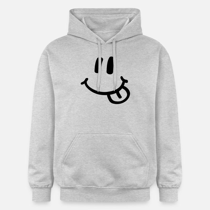smilez_laughing_2__f1 - Sweat à capuche Softstyle® Gildan Unisexe - gris clair chiné