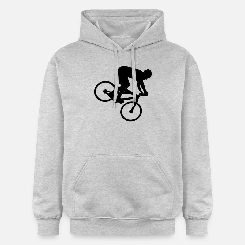 downhill mtb mountain biker - Sweat à capuche Softstyle® Gildan Unisexe - gris clair chiné