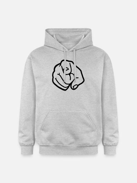 Finger - Gildan Unisex Softstyle® Midweight Hoodie - Hellgrau meliert