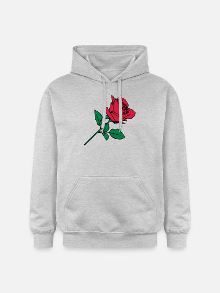 Rose - Gildan Unisex Softstyle® Midweight Hoodie - Hellgrau meliert
