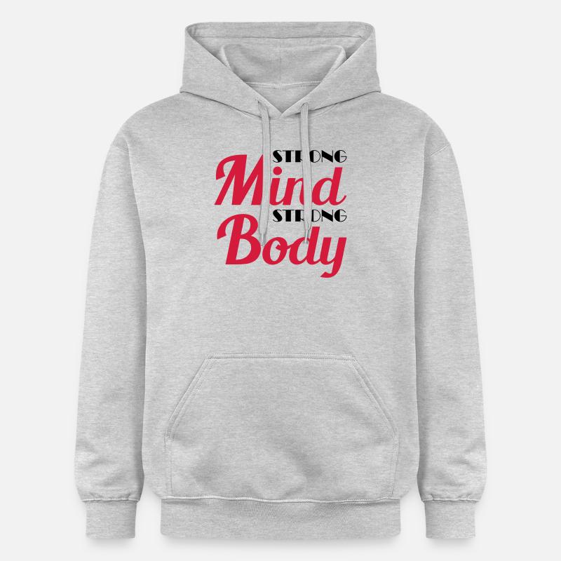 Strong mind, strong body - Sweat à capuche Softstyle® Gildan Unisexe - gris clair chiné