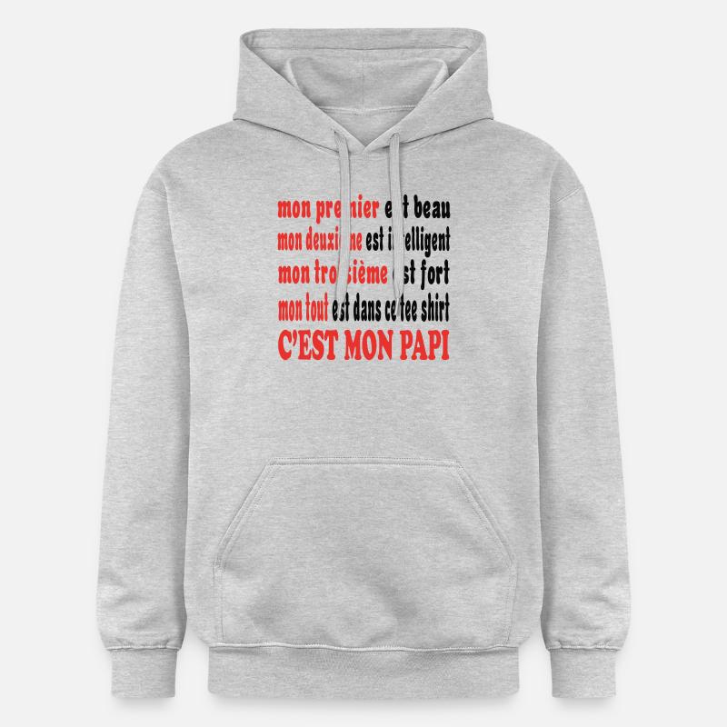 MEILLEUR PAPI - Sweat à capuche Softstyle® Gildan Unisexe - gris clair chiné