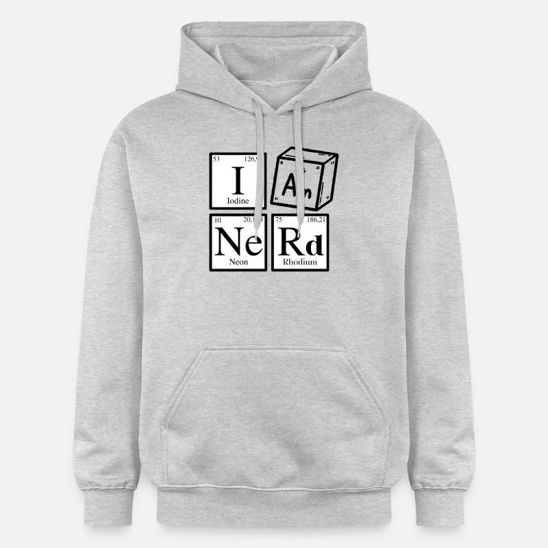 I am nerd - Sweat à capuche Softstyle® Gildan Unisexe - gris clair chiné