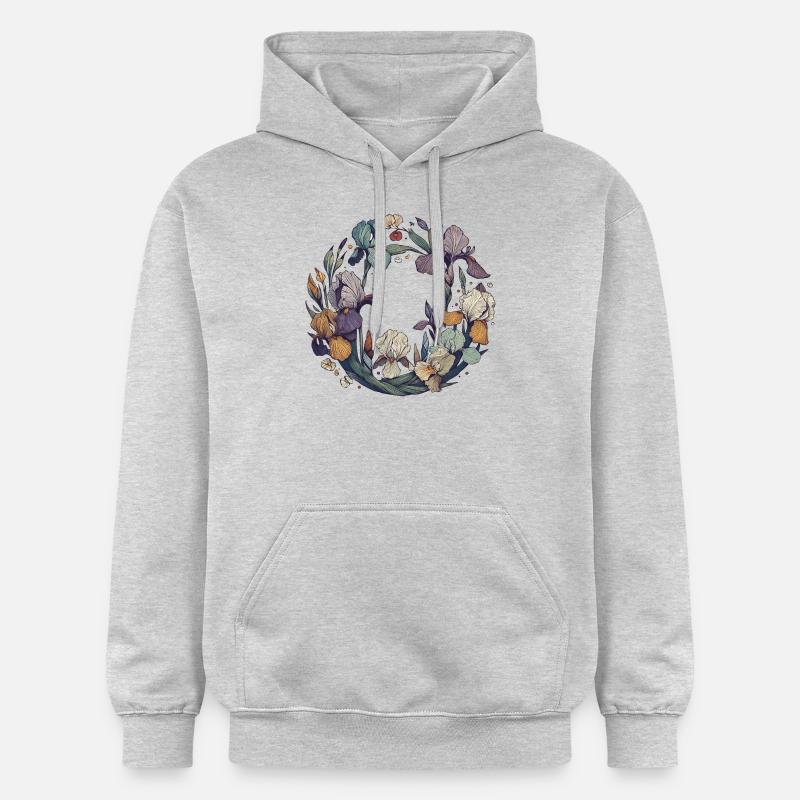 Iris - Sweat à capuche Softstyle® Gildan Unisexe - gris clair chiné