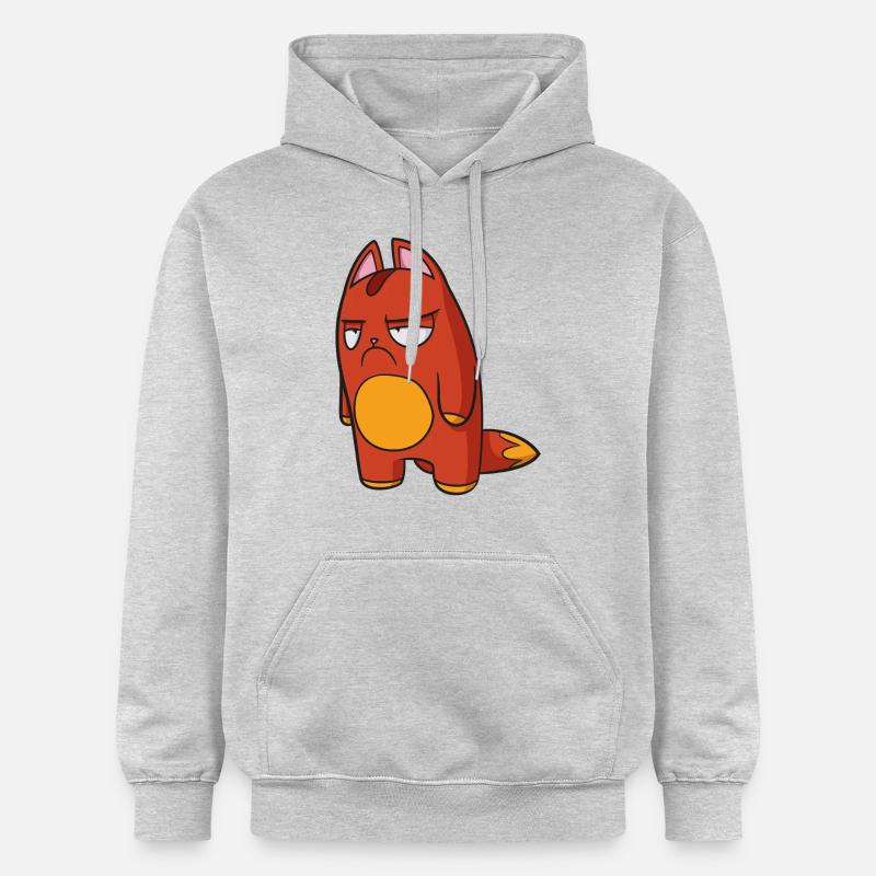 Lost Kitties Noperz Red Grumpy Cat - Gildan Unisex Softstyle® Midweight Hoodie - light heather grey