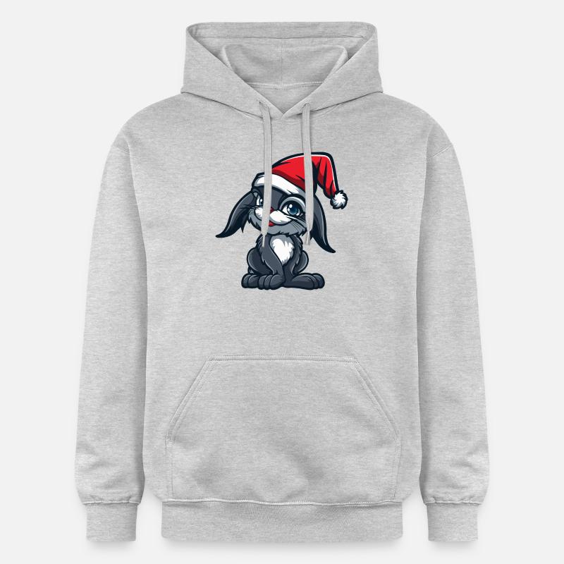 Lapin de Noël - Sweat à capuche Softstyle® Gildan Unisexe - gris clair chiné