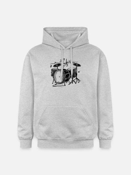 Drums Drums with heartbeat - Gildan Unisex Softstyle® Midweight Hoodie - light heather grey