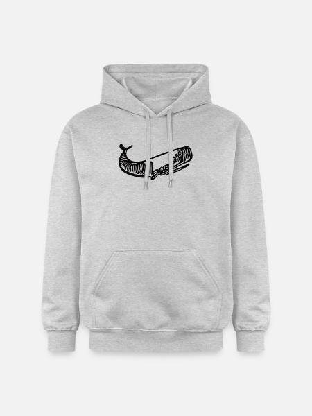 Vector Whale Drawing Style - Gildan Unisex Softstyle® Midweight Hoodie - light heather grey
