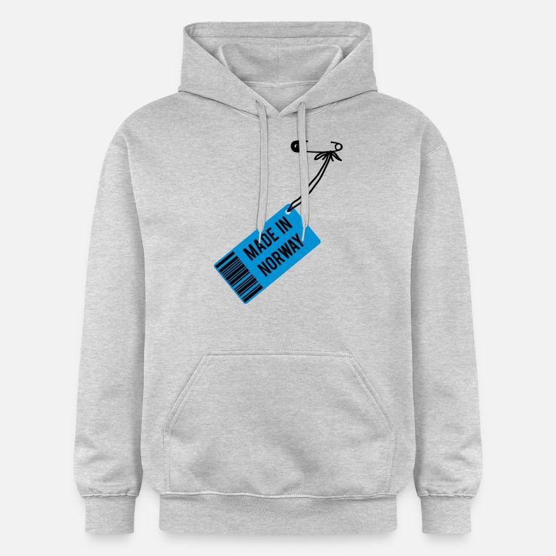 Fabriqué en Norvège - Sweat à capuche Softstyle® Gildan Unisexe - gris clair chiné