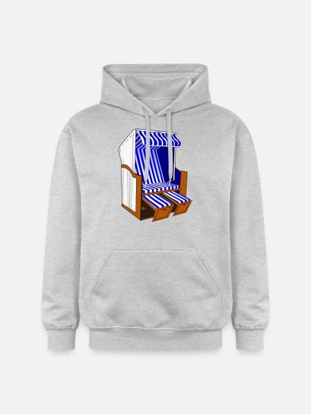 Strandkorb - Gildan Unisex Softstyle® Midweight Hoodie - Hellgrau meliert