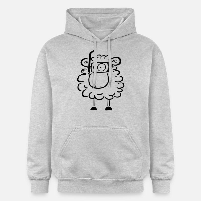 Les moutons - Sweat à capuche Softstyle® Gildan Unisexe - gris clair chiné