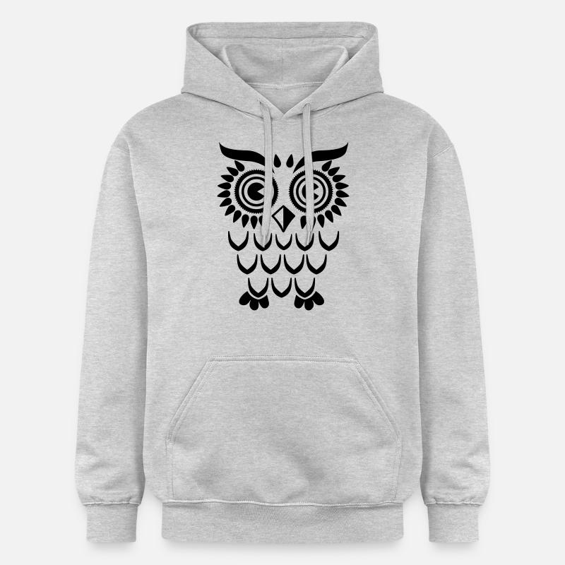 Owl Eule - Sweat à capuche Softstyle® Gildan Unisexe - gris clair chiné