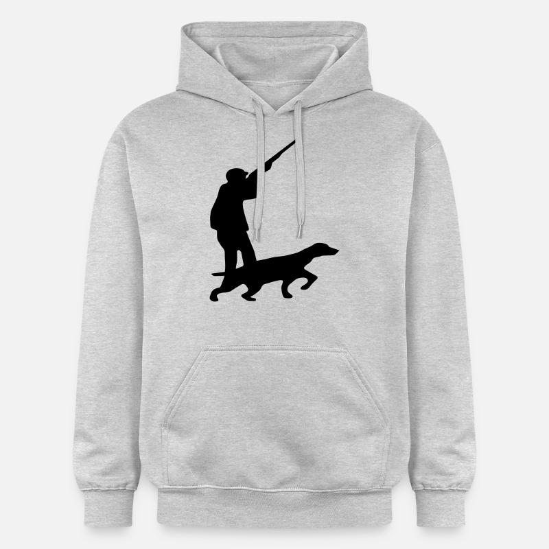 chasse - Sweat à capuche Softstyle® Gildan Unisexe - gris clair chiné