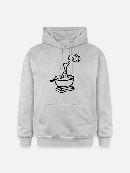 cook Swiss culinary specialty fondue - Gildan Unisex Softstyle® Midweight Hoodie - light heather grey