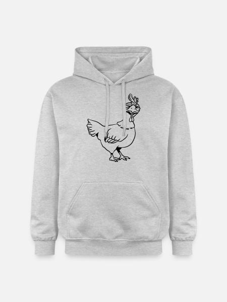 Angry chicken - Gildan Unisex Softstyle® Midweight Hoodie - light heather grey