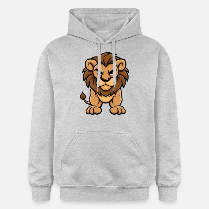 lion - Sweat à capuche Softstyle® Gildan Unisexe - gris clair chiné