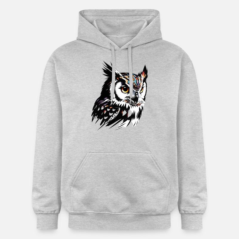 Coole Eule - Gildan Unisex Softstyle® Midweight Hoodie - Hellgrau meliert
