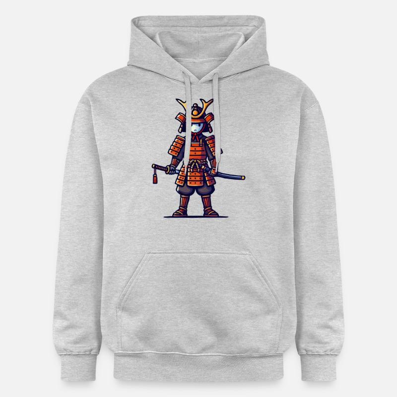 Bande dessinée de samouraï - Sweat à capuche Softstyle® Gildan Unisexe - gris clair chiné