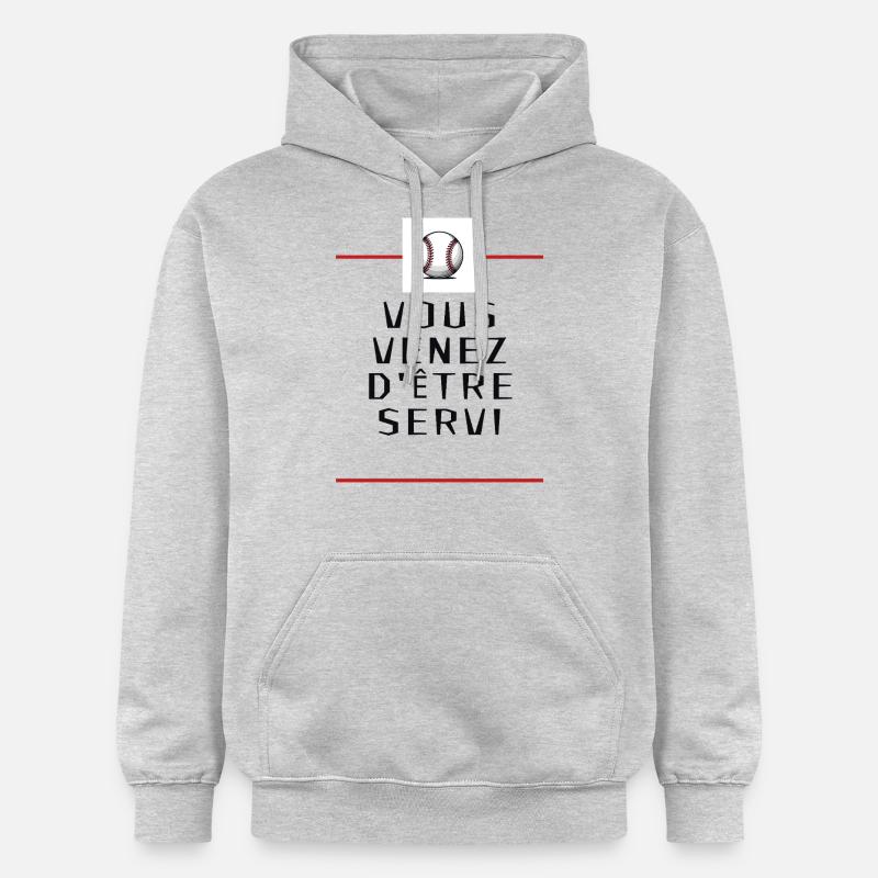 Vous venez d’être servi – Baseball - Sweat à capuche Softstyle® Gildan Unisexe - gris clair chiné