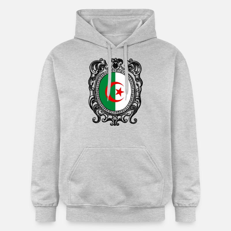 Algérie Algérie Drapeau الجزائر علم - Sweat à capuche Softstyle® Gildan Unisexe - gris clair chiné