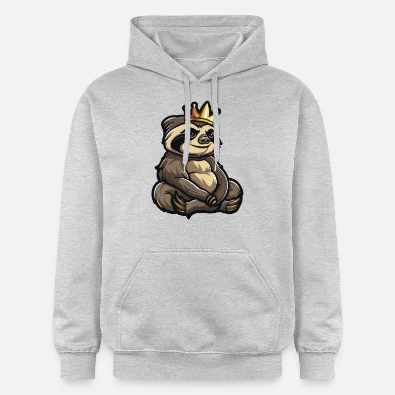 Sloth Comic Crown - Gildan Unisex Softstyle® Midweight Hoodie - light heather grey