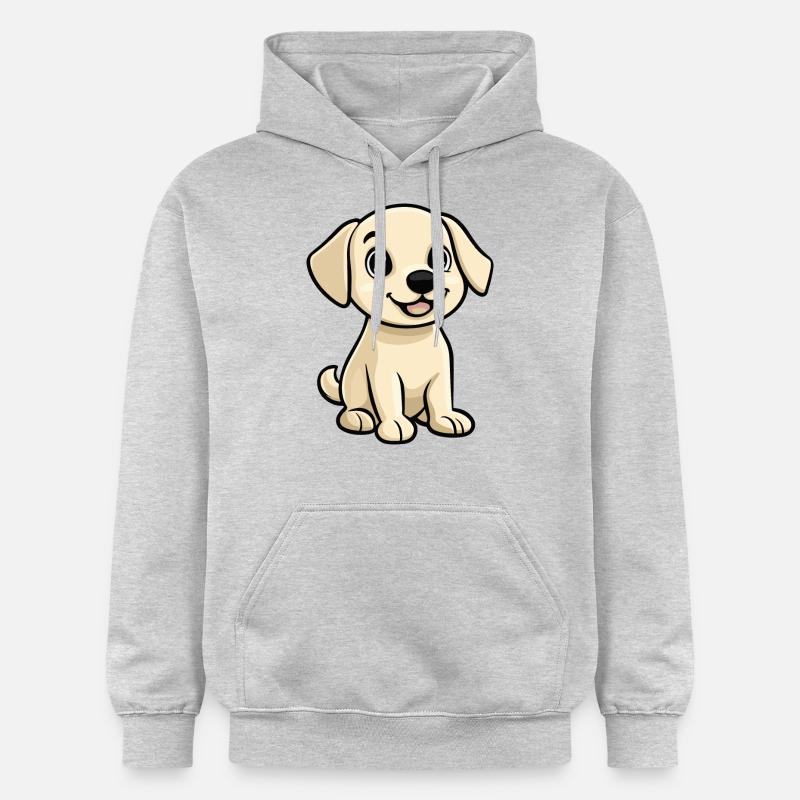 Labrador Dog Comic Cute - Gildan Unisex Softstyle® Midweight Hoodie - light heather grey